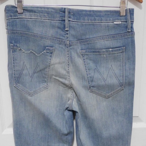 MOTHER Denim High-Waist Looker Ankle Fray Skinny - Picture 3 of 6